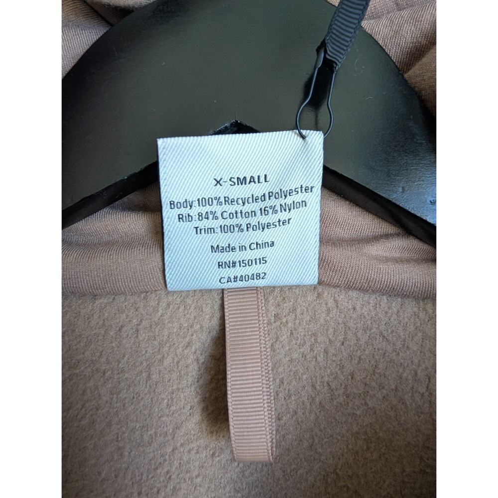 NWT Varley Raley Fleece Jacket Womens XS Brown Lightweight Full Zip VAR01099 - Picture 5 of 6